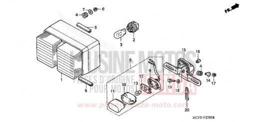 FEU ARRIERE VTR1000SP5 de 2005